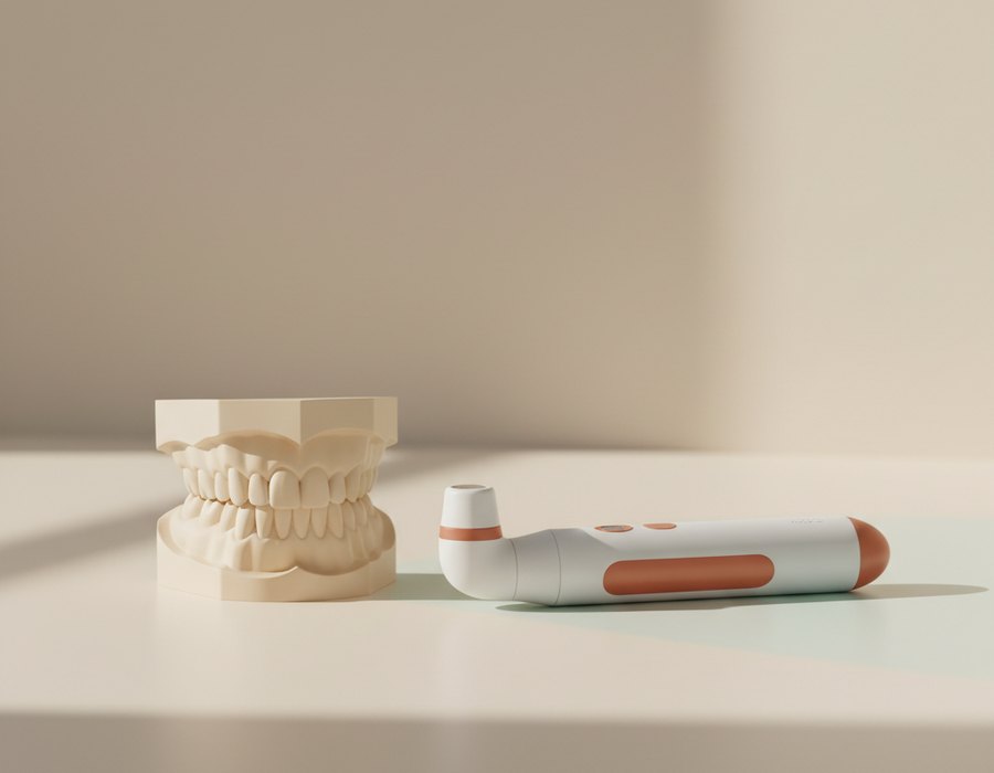 3D printed dental arch model and an intraoral scanner